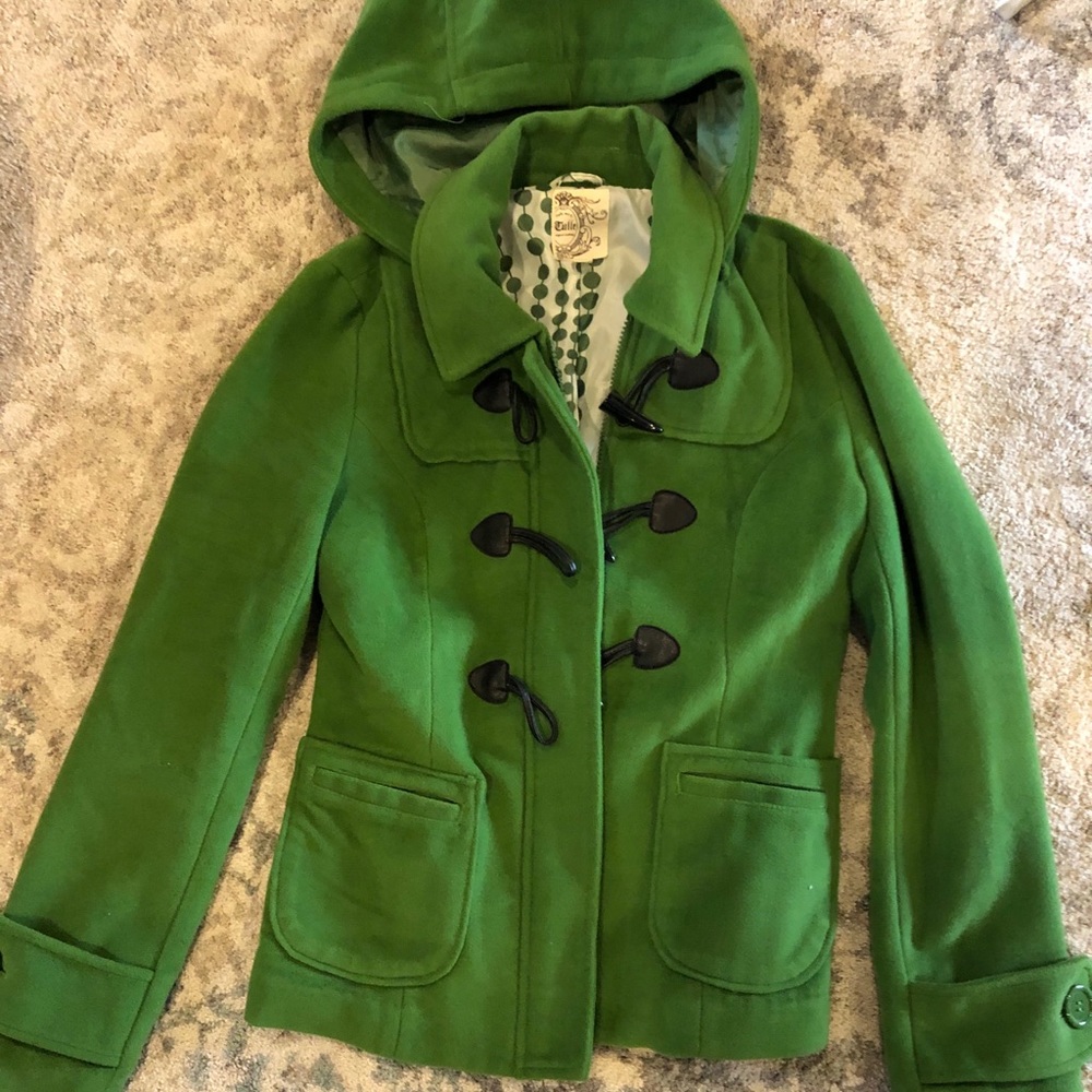 Tulle Green Peacoat - Picture 1 of 5